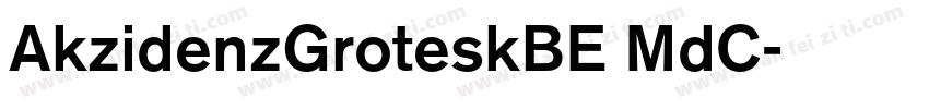 AkzidenzGroteskBE MdC字体转换